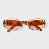 Women's Oval Cat Eye Tortoiseshell Metal Acetate Sunglasses